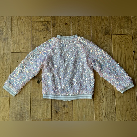 More Than Magic Girls' Sequin Bomber Jacket size XS 4/5 - Picture 9 of 10
